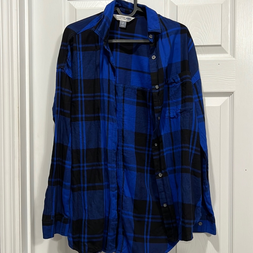 Old Navy Plaid Button Up - image 1